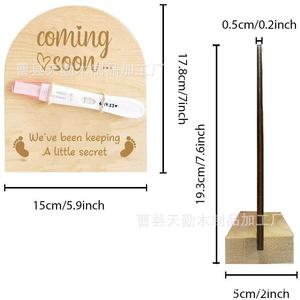 Wooden Pregnancy Test Storage Frame, Creative Pregnancy Test Stick Commemorative Ornament, <b>Desktop</b> <b>Standing</b> Pregnancy - Product Image 4