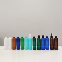 Flacon pompe en PET ambré de 4 oz (120 ml) pour lotion, flacon pulvérisateur de parfum cosmétique, récipient en plastique rond pour shampoing et soins de la peau