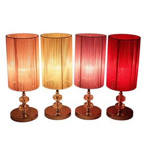 Lampada da Tavolo Esclusiva Transfrontaliera Moderna e Semplice con Paralume Spazzolato Fatto a Mano, Controllo a Pulsante, per Camera Nuziale - Product Image 1