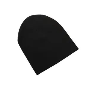 Gorro sin puños acrílico de punto acanalado doble cálido de buena calidad