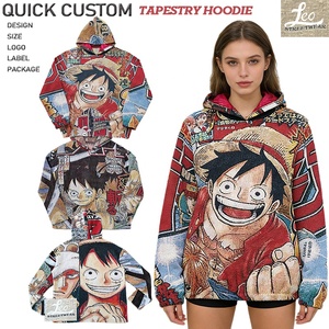 Custom Anime Tapestry <strong>Hoodie</strong> Woven Blanket Clothes Women Girl Oversized Vintage Hoodies - Product Image 1