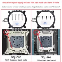 Pendingin CPU Kontrol Suhu 4Pin Senyap Bantalan Bola 5W 6 Tabung Tembaga Komputer Desktop 2011 X79/X99 Motherboard 5V