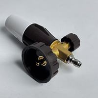 Lanza de Espuma Ajustable JYM-0221, Cañón de Espuma PA de Alta Resistencia para Lavado de Autos, con Contenedor Transparente