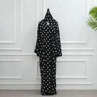 Robe longue à pois pour femmes musulmanes du Moyen-Orient, Abaya islamique turque, mode Abaya à pois