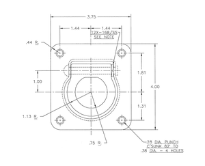 Anneau de traction en D encastré à tête carrée en acier inoxydable 304, poignée à loquet à fermeture rapide, <span class=keywords><strong>ancre</strong></span> de remorque, anneau de fixation au sol, assemblage ISO9001 - Product Image 6