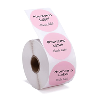 Phomemo pencetak Mini Thermal bulat lembar Label pengiriman untuk PM-241-BT/ D520-BT/ PM-246S pencetak Label pengiriman portabel
