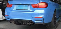 Pour BMW F80 M3 F82 F83 M4 Competition CS GTS 2014-2020, diffuseur de pare-chocs arrière en fibre de carbone style V, séparateurs latéraux 51128056587