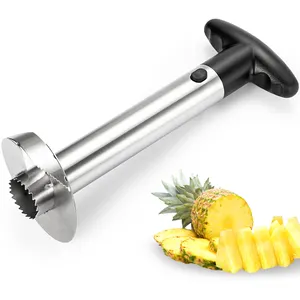 Alat Dapur Sayur Buah Populer Aksesoris Stainless Steel Manual Pengupas Nanas Corer Slicer Mesin Pemotong Pisau