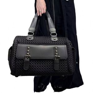 Bolso de Hombro Vintage con Puntos para Mujer, Novedad 2026, con Botón de Madera, Plisado, Cierre de Cremallera, Asa Única, Portátil - Product Image 1