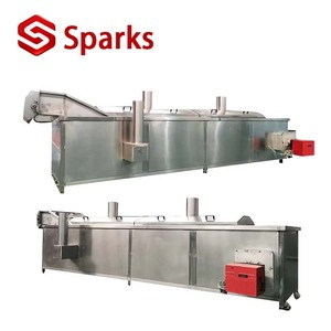Cinta transportadora Máquina blanqueadora de tomates Método de calentamiento a gas Tipo de agua Pescado Pies de pollo Camarón Hirviendo Pequeño equipo de blanqueamiento - Product Image 6