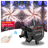 SHTX haute qualité Double roue fontaine feux d'artifice système de tir équipement de mariage télécommande rotation froide étincelle Machine