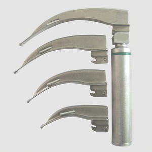 Odontomed 2011 Fiber <b>Optic</b> Macintosh Laryngoscope Set 4 Stainless Steel Blades CE Certified Diagnostic Surgical <b>Instruments</b> - Product Image 1