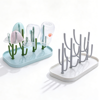 Égouttoir à biberons en forme de cactus, support portable pour biberons, support de rangement pour biberons pour accessoires de bébé