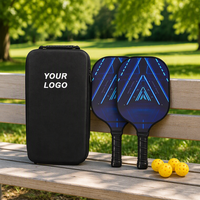 Raquette de pickleball certifiée USAPA en fibre de carbone T800 avec noyau en PP, épaisseur de 16 mm, design à 40 trous, sac de transport portable