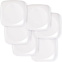 Vaisselle en mélamine personnalisée avec logo, 9,5 pouces, carrée, dîner, incassable, blanche, moderne, assiettes de service