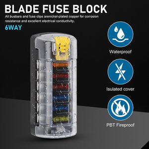 ที่ใส่ฟิวส์ 6 ทาง Cnspeed พร้อมไฟ LED สำหรับรถยนต์ รถบรรทุก เรือ ฟิวส์แบบใบมีด ATO ATC - Product Image 2
