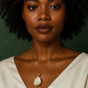 สร้อยคอจี้มุกบาร็อคทรงใหม่ ดีไซน์หลากหลาย ทำจากมุกน้ำจืดแท้ เกรด 3A ขนาด 2.5-4 มม.-10 มม. สีขาว/ชมพู รุ่น Third Pearls - Product Image 2