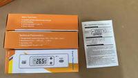 Termómetro Digital de Plástico Xiuda DS-1 con Pantalla LCD / Interruptor, Medidor de Temperatura Compacto de 50-70°C con Sonda Externa para Automóvil