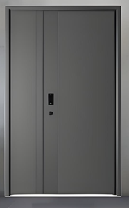 <span class=keywords><strong>Porte</strong></span> <span class=keywords><strong>d</strong></span>'<span class=keywords><strong>entrée</strong></span> commerciale en verre au design minimaliste avec cadre en alliage <span class=keywords><strong>d</strong></span>'aluminium et filet en fibre de verre résistant à la pluie et au vent - Product Image 5