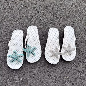 Sandalias Flip-Flop con Estampado de Estrellas de Mar y Puntos para Mujer, Antideslizantes, Casuales, para la Playa y Exteriores - Product Image 2