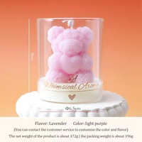 Großhandel Wohndekor Souvenirs Geschenk Glasgefäß Aromatherapie-Kerzen Valentinstag Romantische Bärenförmige Sojawachs Duftkerze