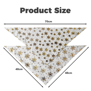 Hot Bán Giáng Sinh Pet Bandana Sang Trọng Vàng Lá Bông Tuyết Mô Hình Tam Giác Khăn Cho Chó Và Mèo Kỳ Nghỉ Lễ hội Phụ Kiện - Product Image 6