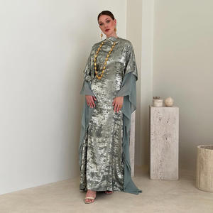 Elegante Cardigan Kimono con Perline, Abaya Ispirata al Medio Oriente, Copricostume da Sera per Uso Quotidiano, Giacca Kimono Lunga Ricamata - Product Image 6