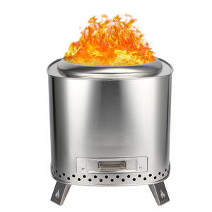 Poêle à bois en acier inoxydable F380 F500, design extractible, pour camping, pique-nique, barbecue, utilisation en extérieur - Product Image 3