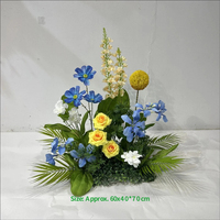 Rangées de fleurs artificielles en soie - Styles variés, décorations durables, modernes et élégantes pour mariages, utilisation intérieure/extérieure, centres de table