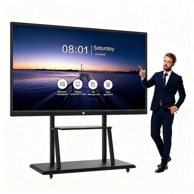 4K 55 65 75 86 Inch Display Interactive Smart Board Digital Touch Screen Flat Panel for School Teaching