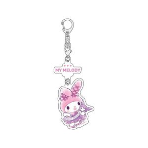 Llavero de acrílico con ilustración de arte gráfico de <span class=keywords><strong>Kuromi</strong></span> 02 y My Melody, diseño OEM/ODM - Product Image 1