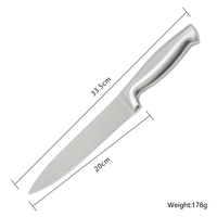 Ensemble de 3 couteaux de cuisine en acier inoxydable robuste avec étui, couteau de chef inclus