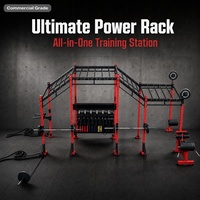 Plataforma de Entrenamiento Modular Multifuncional Comercial, Plataforma de Gimnasio de Hierro Resistente Tipo Monkey Bar para Brazos y Tríceps, Centro de Fitness