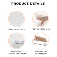 Tipo de personalización Beige Cloud Corner Moderno Modular en forma de L Sofá seccional curvo para sala de estar Dormitorio