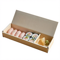 Boîte à sushi pliable en carton jetable écologique, boîte à bento sushi personnalisée