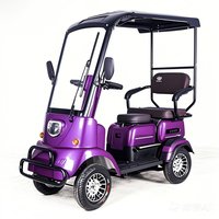 Vente en gros de scooter électrique de mobilité rapide pour adultes minibus 2 places 4 roues avec toit pour personnes handicapées