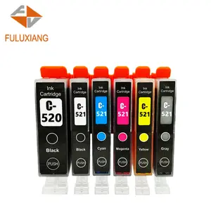 FULUXIANG kompatibel PGI520 CLI521 CLI-521 PGI-520 520 521 Cartridge IJ tinta untuk Canon PIXMA IP3600 MP540 MP560 Printer