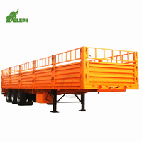 Semi-remorque à clôture haute Eleph pour le transport de porcs, bovins, ovins et bétail, capacité de 20 à 80 tonnes, taille de 20 à 53 pieds