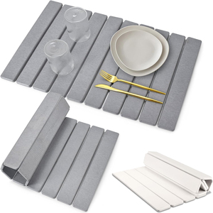 60x39cm 40x30cm Stone Drying <strong>Mat</strong> for Kitchen Counter Quick Dry <strong>Super</strong> <strong>Absorbent</strong> Foldable Diatomaceous Earth Dish Drying <strong>Mat</strong> - Product Image 1