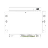 Switch PoE Gigabit de 24 Puertos Personalizable de 400W con 2 SFP Uplink IEEE802.3af/at para Cámaras IP CCTV