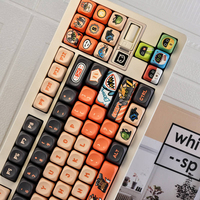 Keycaps Personnalisés Bang-boo 130 Touches Profil M-OA PBT Teint par Sublimation pour Clavier Mécanique à Switches MX 61/64/68/104/108