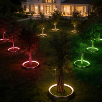 Baumrad-Lichterkette, dekorativer Ring, IP65 wasserdicht, für den Außenbereich, Garten, hängende Festbeleuchtung, Landschaftsbeleuchtung
