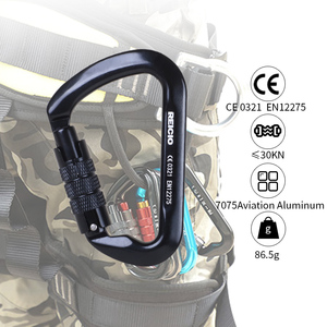 Set Completo Total Black di Attrezzatura per Alpinismo Lavori in Quota Discesa su Corda Fuga e Soccorso - Product Image 6