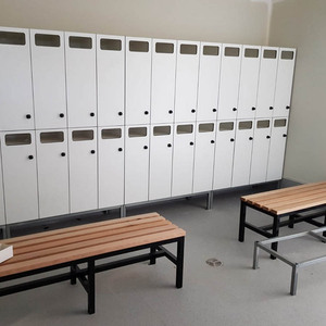 Colourful Decoration HPL Laminate Balcony Wardobe Fitness Worker Storage <strong>Lockers</strong> With Combination <strong>Code</strong> Key Lock - Product Image 5