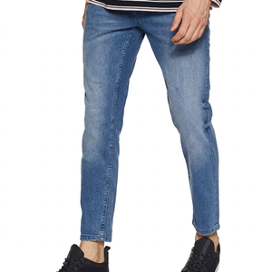 Stock Fashion Men's Regular Fit Mid <b>Waist</b> 100% Cotton <b>Jeans</b> Wholesale Denim Pants - Product Image 1