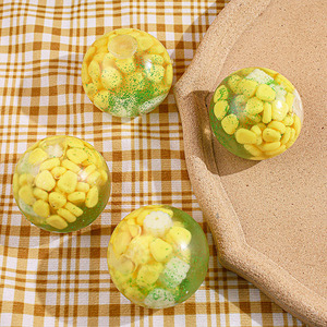 New 6cm Chinese-Style Corn Sweet Soup Balls Series TPR <b>Squishy</b> Ball Toy Stress Relief Gift for Kids and Adults - Product Image 3