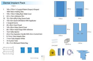 Sertifikat CE ISO, produsen medis, paket tirai implan gigi steril, layanan kustom - Product Image 6