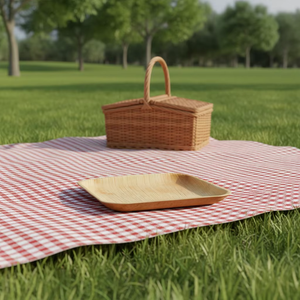 Platos Cuadrados de 8 Pulgadas, Plástico de Grado Alimenticio, Reutilizables, para Servir en Restaurantes y Catering - Product Image 1