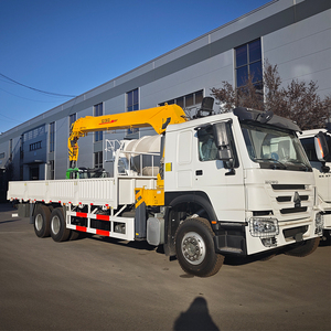 รถบรรทุกสินค้ามือสอง Sinotruk HOWO 6x4 10 ล้อ ใหม่ 371 แรงม้า 380 แรงม้า 400 แรงม้า พร้อมเครน 10-12 ตัน รถบรรทุกติดเครน ราคา - Product Image 1