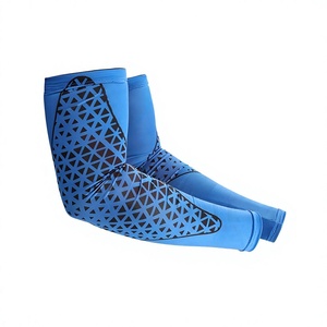 Manchons de compression sportifs pour hommes en polyester à imprimé numérique uni, protection UV UPF 50+, rafraîchissants, toutes saisons - Product Image 1